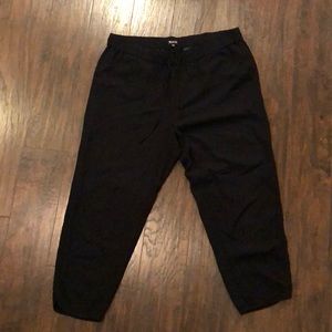Madewell Black Cropped Drawstring Pants